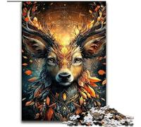Puzzles Cerfs Animaux pour Adolescents 1000 Pièces, Convient aux 14 Ans et Plus Amusement en Famille C'est Idéal comme Cadeau pour Toute la Famille (26x38cm)