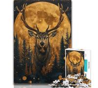 Puzzles Cerfs Fantastiques 1000 Pièces pour Adultes, Cadeaux, Jeu Éducatif, Jouet Défi, Décoration Intérieure Unique, Cadeaux 50x75cm