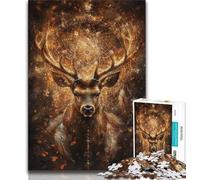 Puzzles Cerfs Fantastiques pour Adultes 1000 Pièces, Jeu Éducatif Difficile à Réaliser, Amusant et Humoristique pour Anniversaire (38x26cm)