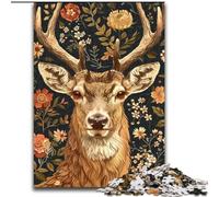 Puzzles Cerfs Fantastiques pour Adultes et Ados 1000 Pièces, Jouets de Jeu Stimulants Décoration Murale Cadeaux d'anniversaire et de Noël Uniques (26x38cm)