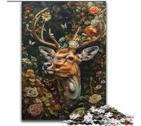 Puzzles Cerfs Floraux pour Adultes et Adolescents, Puzzle