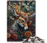 Puzzles Cerfs Floraux pour Adultes et Adolescents, Relax Games est Un pour Toute la Famille (38x26cm)