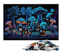 Puzzles Champignons Magiques 1000 pièces pour Adultes, en Carton, pour décoration intérieure, entraînement cérébral et Cadeaux de Noël 26x38cm / 10,23x14,96 Pouces
