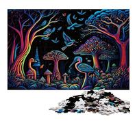 Puzzles Champignons Magiques 1000 Pièces pour Adultes Puzzles pour Adultes Défi Cérébral Cadeau, Activité Éducative pour Adolescents 26x38cm / 10,23x14,96 Pouces