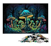 Puzzles Champignons Magiques pour Adultes, Puzzles en Bois 1000 Pièces pour Adultes, Casse-tête pour Adolescents, Soirée de Jeux en Famille 50x75cm / 19,68x29,52 Pouces