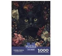 Puzzles Chat Artistique Puzzle Enfant Décoration Intérieure Gifts for Family Animaux 1000 Pièces Couleurs Puzzle Décoration Murale Adultes Et Enfants 38x26cm/1000pcs