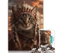 Puzzles Chat Indien 1000 pièces pour Adultes, Jeu Familial Anti-Stress, défi Difficile, Superbes Cadeaux et Jouets (38x26cm)