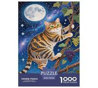 Puzzles Chat Munchkin Classique Cadeau Famille Gifts for Family Animal 1000 Pièces Décoration Murale pour Adultes Jeu Éducatif Challenge Toy 70x50cm/1000pcs
