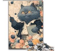 Puzzles Chat Professeur 2000 pièces pour Adolescents, Jeu Familial Anti-Stress, défi Difficile, Cadeaux pour Amis et Famille (70x100cm)