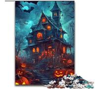 Puzzles Château d'halloween pour Adolescents 1000 pièces, pour Les 14 Ans et Plus, Casse-tête, Jeux en Famille, Cadeaux d'anniversaire de Noël (50x75cm)