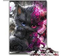 Puzzles Chaton Diable pour Adolescents 2000 pièces, Jeux de détente pour renforcer l'amour Entre Couples (à partir de 14 Ans) (70x100cm)