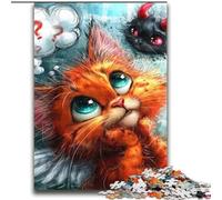 Puzzles Chaton Diable pour Adultes 2000 pièces, Jeu Familial Anti-Stress, défi Difficile, Superbes Cadeaux et Jouets (70x100cm)