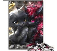 Puzzles Chaton Diable pour Adultes 2000 Pièces, pour 14 Ans et Plus Casse-tête Jeux Familiaux Cadeaux d'anniversaire de Noël (70x100cm)