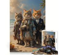 Puzzles Chats Aristocrates Royaux 1000 Pièces pour Adultes Renforce la Mémoire, Calme l'esprit, Qualité, Surprise Chaleureuse (38x52cm)