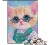 Puzzles Chef Cat pour Adolescents, Jouets éducatifs et éducatifs, Jeux familiaux, adaptés à la décoration de Bureau (50x75cm)