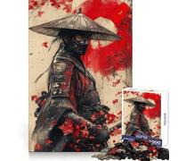 Puzzles Cherry Samurai Warrior pour Adolescents,1000 pièces,défi Intelligent,Passe-Temps Relaxant,Verrouillage Fin,Cadeau de Noël idéal (38x52cm)