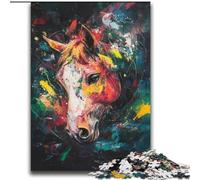 Puzzles Cheval Graffiti pour Adultes 2000 pièces, Art Intéressant, Réduction du Stress, Liste de Souhaits avec Père Noël pour Les 14 Ans (70x100cm)