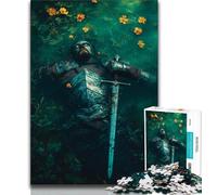 Puzzles Chevalier Magique Médiéval pour Adolescents 1000 Pièces, Staycation Kill Time Chaque Pièce Est Unique - Jeu Familial Amusant et Défi 38x26cm