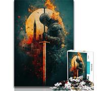 Puzzles Chevalier Magique pour Adolescents, Anti-Stress Staycation Kill Time avec Affiche et Fiche de Questions Assorties (75x50cm)