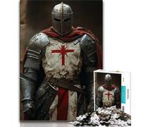Puzzles Chevalier Majestueux Médiéval pour Adolescents 1000 Puzzles, Soulagement du Stress Défi Difficile Convient pour la Décoration de Bureau (38x26cm)