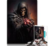 Puzzles Chevalier Squelette pour Adultes et Adolescents, Puzzles, Difficile à Compléter, Jeu Éducatif Amusant et Humoristique pour Anniversaire 50x75cm