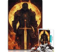 Puzzles Chevaliers médiévaux pour Adultes 1000 Puzzles, Jeu Stimulant et Jeu Familial avec des pièces entièrement emboîtables de Formes aléatoires 50x75cm