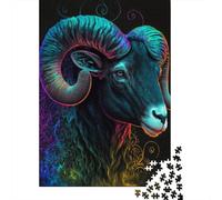 Puzzles Chèvres 1000 pièces pour Adolescents et Adultes, Puzzles en Bois durables pour Adultes | Jeux 1000 pièces (38 x 26 cm)