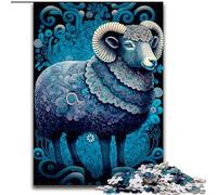Puzzles Chèvres Fantastiques Colorés pour Adolescents 1000 Pièces, Jeu de Puzzles Amusants et Relevant, Chaque Pièce Est Unique - Jeu Familial Amusant et Relevant (50x75cm)