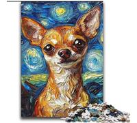 Puzzles Chihuahua Ciel Nocturne pour Adultes et Adolescents 2000 Pièces, Jouets de Jeu Stimulants Décoration Murale Cadeaux d'anniversaire et de Noël Uniques (70x100cm)