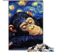 Puzzles chimpanzés Ciel Nocturne pour Adultes et Adolescents, 1000 pièces, Jouets éducatifs, Jeux Anti-Stress, Cadeaux d'anniversaire Uniques (50x75cm)