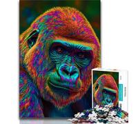 Puzzles chimpanzés pour Adolescents, Puzzle 1000 pièces, Aide Le Cerveau à exercer des Jouets addictifs pour cultiver la Patience, Une œuvre d'art (38x26cm)