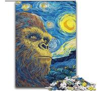 Puzzles Chimpanzés sous Le Ciel Nocturne pour Adultes 2000 pièces, Jeux éducatifs à Faire soi-même avec Affiche et fiche de Questions (à partir de 14 Ans) (70x100cm)