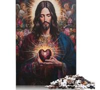Puzzles chrétiens de Jésus pour adultes, puzzles de 1000 pièces pour adultes, puzzle en papier drôle, jeu de décompression 1000 pièces (38x26 cm)