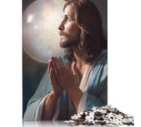 Puzzles chrétiens Jésus-Christ en Carton, 38 x 26 cm / 1000 pièces. Idée Cadeau Parfaite pour Les Adultes.