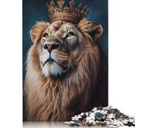 Puzzles chrétiens Lion 1000 pièces pour Adolescents, Puzzle créatif en Bois, Jeu Familial, défi de difficulté, 1000 pièces (75x50cm)