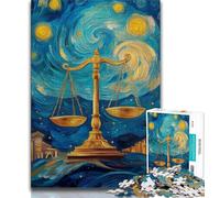 Puzzles Ciel étoilé Balance 1000 pièces pour Adolescents, Jeu Stimulant et décoration Murale familiale, Cadeaux d'anniversaire et de Noël Uniques 38x26cm
