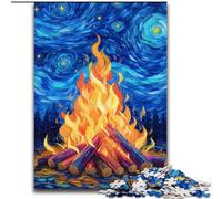 Puzzles Ciel étoilé et feu de Joie pour Adolescents 1000 pièces, Un Jeu Stimulant idéal comme Cadeau pour Toute la Famille (26x38cm)