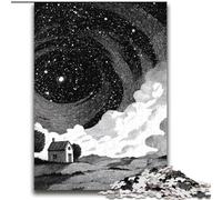 Puzzles Ciel étoilé Noir et Blanc pour Adolescents 2000 pièces, Jeux éducatifs, décoration d'intérieur, à Offrir en Cadeau pour Toute la Famille 70x100cm