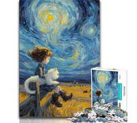 Puzzles Ciel étoilé pour Adultes 1000 pièces Anti-Stress défi Difficile renforce l'amour Entre Couples 75x50cm