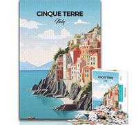 Puzzles Cinque Terre pour Adolescents, 1 000 pièces, Jouets addictifs pour la décoration de la Maison, défi d'intelligence cérébrale, 38x26cm