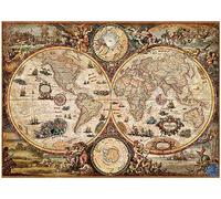 Puzzles Classiques 1000 Pieces Ancienne Carte Médiévale, Carte du Monde 75 * 50Cm