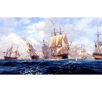 Puzzles Classiques 1000 Pieces Bataille en Mer Voiliers Combattant sur La Mer 75 * 50Cm