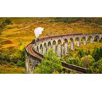 Puzzles Classiques 1000 Pieces Train à Vapeur Traversant Le Viaduc De Glenfinnan, Invernessshire, Ecosse 75 * 50Cm