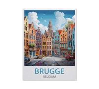 Puzzles Classiques Puzzle 1000 Pièces，Bruges Belgique，Adultdecompression Paper Jigsaws Toys, Kids Toys Cadeaux（50x70cm）-EU95