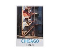 Puzzles Classiques Puzzle 1000 Pièces，Chicago Illinois，Adultdecompression Paper Jigsaws Toys, Kids Toys Cadeaux（50x70cm）-FS46