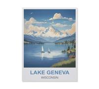 Puzzles Classiques Puzzle 1000 Pièces,Lac Geneva Wisconsin,Adultdecompression Paper Jigsaws Toys, Kids Toys Cadeaux(38x26cm)-EQ75