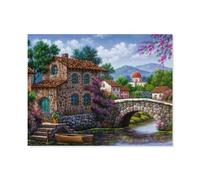 Puzzles Classiques Puzzle 1000 Pièces，Le Pont sur la rivière，Adultdecompression Paper Jigsaws Toys, Kids Toys Cadeaux（75x50cm）-B34