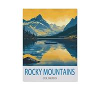 Puzzles Classiques Puzzle 1000 Pièces，Rocheuses, Colorado，Adultdecompression Paper Jigsaws Toys, Kids Toys Cadeaux（75x50cm）-X2