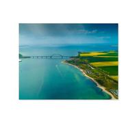 Puzzles Classiques Puzzle 1000 Pièces，Vue aérienne de l’île de Fehmarn et du Pont du Fehmarnsund，Adultdecompression Paper Jigsaws Toys, Kids Toys Cadeaux（50x70cm）-B34