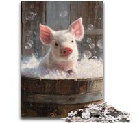 Puzzles cochons Mignons pour Adolescents 1000 pièces, Jeux éducatifs, décoration d'intérieur, à Offrir en Cadeau à Toute la Famille (50x75cm)